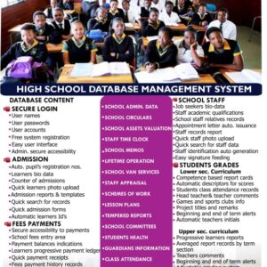 HIGH SCHOOL DATABASE MANAGEMENT SYSTEM